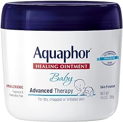 Aquaphor Baby Healing Ointment Advanced Therapy Skin Protectant, Dry Skin and Diaper Rash Ointment, 14 Oz Jar