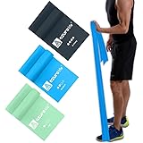 A AZURELIFE Resistance Bands Set, Professional Non-Latex Elastic Exercise Bands,Long Stretch Bands for Physical Therapy, Yoga