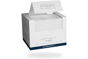 Clean Skin Club Clean Towels XL™, 100% USDA Biobased Face Towel, Disposable Face Towelette, Makeup Remover Dry Wipes, Ultra S