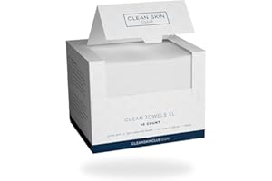 Clean Skin Club Clean Towels XL, 100% USDA Biobased Dermatologist Approved Face Towel, Disposable Clinically Tested Face Towe