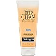 Neutrogena Deep Clean Daily Facial Cream Cleanser with Beta Hydroxy Acid to Remove Dirt, Oil & Makeup, Alcohol-Free, Oil-Free