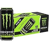 Monster Energy Zero Sugar, Green, Original, Low Calorie Energy Drink, 16 Fl Oz (Pack of 15)