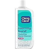Clean & Clear Morning Burst Oil-Free Hydrating Facial Cleanser with BHA, Cucumber & Aloe Extracts, Face Wash Gently Removes O