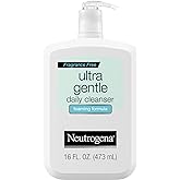 Neutrogena Ultra Gentle Foaming and Hydrating Face Wash for Sensitive Skin, Gently Cleanses Without Over Drying, Oil-Free, So