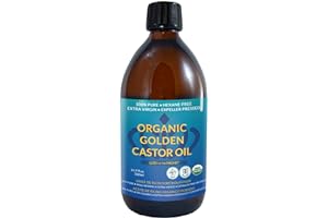 QUEEN OF THE THRONES Organic Golden Castor Oil - 500mL (16.9oz) | 100% Pure & Expeller-Pressed for Hair, Skin & Nails | Hexan