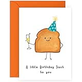 CENTRAL 23 Friend Birthday Card - Funny Birthday Cards for Women - 'A Little Birthday Toast' For Mum Dad Grandpa Nana - Him H