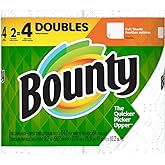 Bounty Select-A-Size Paper Towels, White, 2 Double Rolls = 4 Regular Rolls , 64 Count (Pack of 2)
