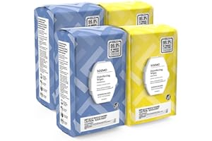 Amazon Brand - Solimo Disinfecting Wipes, Lemon & Fresh Air Scent, Sanitizes/Cleans/Disinfects/Deodorizes, 320 Count (4 Packs