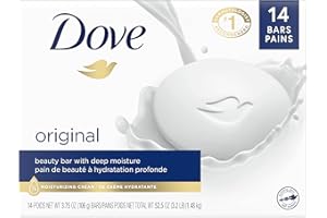 Dove Beauty Bar Cleanser for Gentle Soft Skin Care Original Made With 1/4 Moisturizing Cream 3.75 oz, 14 Bars