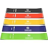 TechStone Resistance Bands Set for Men and Women, Pack of 5 Different Levels Elastic Band for Home Gym Long Exercise Workout 