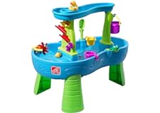 Step2 Rain Showers Splash Pond Toddler Water Table, Outdoor Kids Water Sensory Table, Ages 1.5+ Years Old, 13 Piece Water Toy