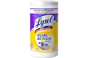 Lysol Dual Action Disinfectant Wipes, Multi-Surface Antibacterial Scrubbing Wipes, For Disinfecting and Cleaning, Citrus Scen
