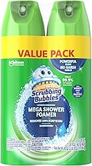 Scrubbing Bubbles Mega Shower Foamer Aerosol, Tough Foaming Bathroom, Tile, Bathtub and Disinfectant Shower Cleaner (1 Aeroso