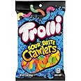 Trolli Sour Brite Crawlers Candy, Original Flavored Sour Gummy Worms, 7.2 Ounce