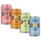 Culture Pop Soda Sparkling Probiotic Drink, 45 Calories Per Can, Vegan Soda for Gut Health, Non-GMO, GF, No Added Sugar, 12 P