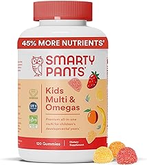 SmartyPants Kids Multivitamin Gummies: Omega 3 Fish Oil (EPA/DHA), Vitamin D3, C, Vitamin B12, B6, Vitamin A, K & Zinc for Im