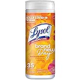 Lysol Disinfectant Wipes, Multi-Surface Antibacterial Cleaning Wipes, for Disinfecting and Cleaning, Mango and Hibiscus Scent