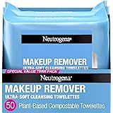 Neutrogena Makeup Remover Wipes, Daily Facial Cleanser Towelettes, Gently Cleanse and Remove Oil & Makeup, Alcohol-Free Makeu