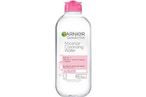 Garnier SkinActive Micellar Water for All Skin Types, Facial Cleanser & Makeup Remover, 13.5 Fl Oz (400mL), 1 Count (Packagin