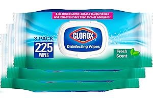 Clorox Disinfecting Wipes, Bleach Free Cleaning Wipes, Household Essentials, Fresh Scent, Moisture Seal Lid, 75 Wipes, Pack o