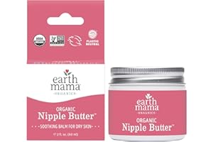 Organic Nipple Butter™ Breastfeeding Cream by Earth Mama | Lanolin-free, Postpartum Essentials Safe for Nursing, Non-GMO Proj