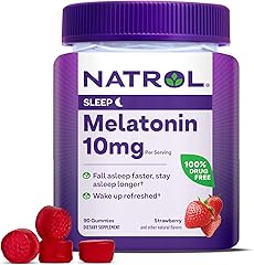 Natrol Melatonin 10mg, Dietary Supplement for Restful Sleep, 90 Strawberry-Flavored Gummies, 45 Day Supply