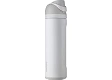 Owala FreeSip Insulated Stainless Steel Water Bottle with Straw for Sports and Travel, BPA-Free, 24-oz, Shy Marshmallow