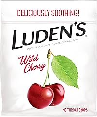 Ludens Deliciously Soothing Throat Drops, Wild Cherry Flavor, 90 Count