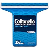 Cottonelle Fresh Care Flushable Wet Wipes, Adult Wet Wipes, 1 Refill Pack, 252 Wipes Per Pack, Packaging May Vary