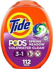 Tide PODS Laundry Detergent Soap Pods, Spring Meadow Scent, 112 count