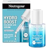 Neutrogena Hydro Boost Hyaluronic Acid Serum For Face with Vitamin B5, Lightweight Hydrating Face Serum for Dry Skin, Oil-Fre