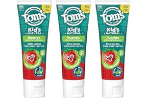 Tom's of Maine ADA Approved Fluoride Children's Toothpaste, Natural Toothpaste, Dye Free, No Artificial Preservatives, Silly 