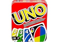 Mattel Games UNO Card Game for Family Night, Travel Game & Gift for Kids in a Collectible Storage Tin for 2-10 Players (Amazo