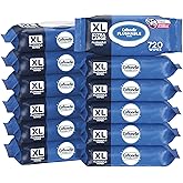 Cottonelle XL Flushable Wipes for Adults Extra Large FlipTop Packs, 60 Hypoallergenic Wipes per Pack, White, 720 Count, (Pack