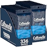 Cottonelle Fresh Care On-The-Go Flushable Wet Wipes, Adult Wet Wipes, 24 On-The-Go Pack, 14 Wipes Per Pack (336 Total Wipes),
