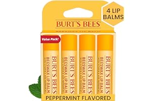 Burt's Bees Lip Balm - Original Beeswax, Lip Moisturizer With Responsibly Sourced Beeswax, Tint-Free, Natural Origin Conditio