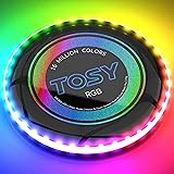 TOSY Flying Disc - 16 Million Color RGB or 36 or 360 LEDs, Extremely Bright, Smart Modes, Auto Light Up, Rechargeable, Birthd