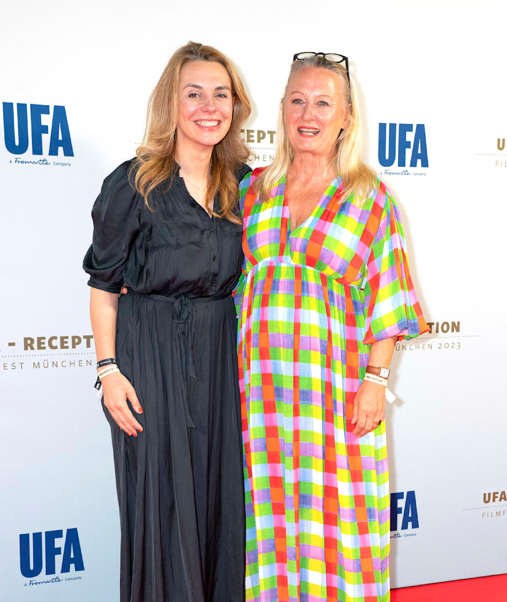 Inga Leschek und Ute Biernat beim UFA Empfang im Sommer 2023 in München