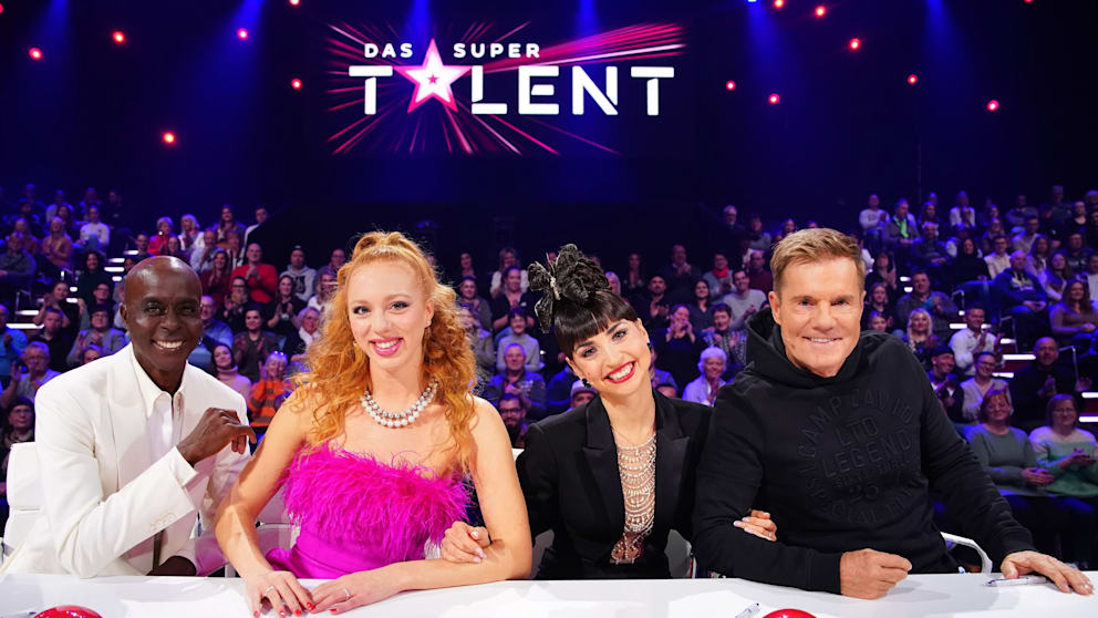 Die neue „Supertalent“-Jury (v.l.): Bruce Darnell, Anna Ermakova, Ekaterina Leonova und Dieter Bohlen
