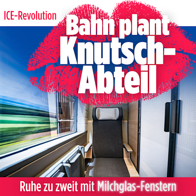 Revolution beim: Deutsche Bahn plant Knutsch-Abteil 