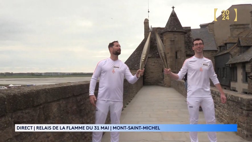 Thomas Pesquet a eu du mal à allumer la flamme ce vendredi 31 mai au Mont-Saint-Michel