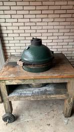 Big green Egg BBQ met eiken houten tafel, Tuin en Terras, Houtskoolbarbecues, Gebruikt, Ophalen of Verzenden