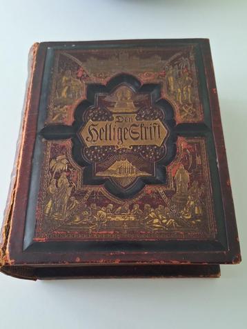 Antieke bijbel 1880: Hellige Skrift (Deens, Gustave Doré)