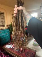 40 handmade human hair dread extensions met gekrulde punten!, Nieuw, Ophalen of Verzenden, Pruik of Haarverlenging