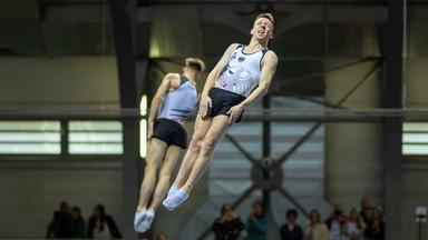 Fabian Vogel und Caio Lauxtermann beim Weltcup im Trampolin