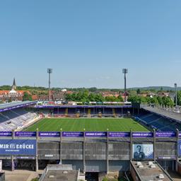 Das Stadion des Fußball-Zweitligisten VfL Osnabrück an der Bremer Brücke 