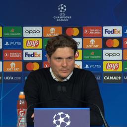 Edin Terzic, Trainer von Borussia Dortmund, auf einer Pressekonferenz