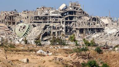 Zerstörte Gebäude im Gazastreifen.