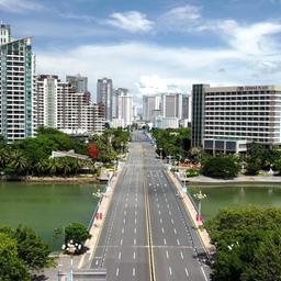 Eine leere Straße in Hainan