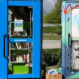 Büchertelefonzelle für Kinder in Frankfurt (Oder). (Quelle: rbb/Stefanie Fiedler)